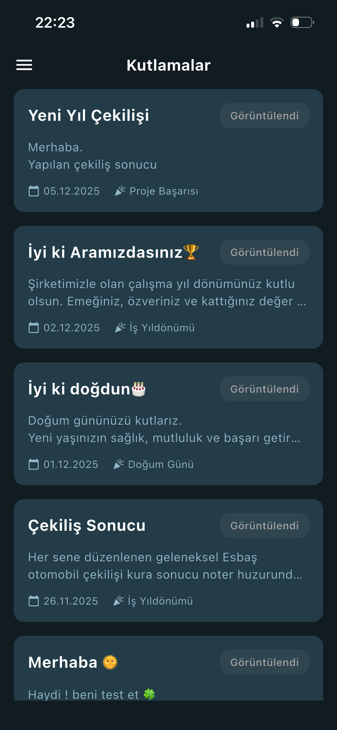 Kutlamalar